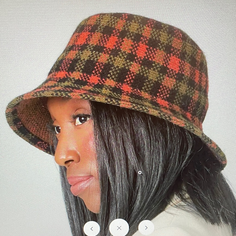 San Diego Hat Company Plaid Wool Bucket Hat – Rust Olive Brown Fall New